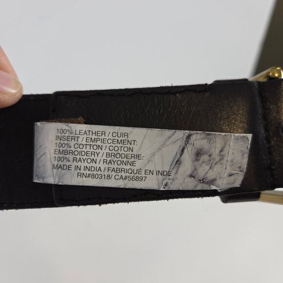 Lucky Brand Aztec Western Embroidered 38 Belt - Picture 5 of 6